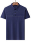 Men's Plus Size Classic Textured Stripe Casual Polo Shirt nicholesgifts
