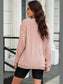 Women Sequin Candy Cane Round Neck Christmas Sweatshirt nicholesgifts
