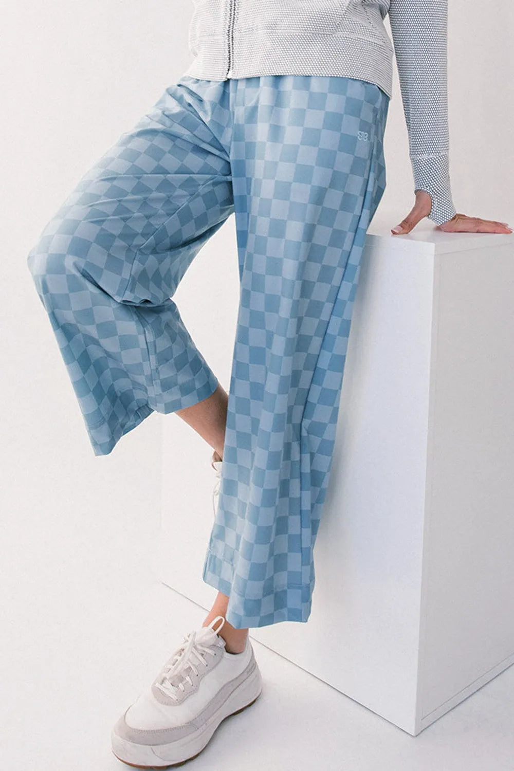Checkered Elastic High Waist Loose Casual Pants NicholesGifts