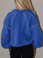 Half Snap Dropped Shoulder Sweatshirt Trendsi