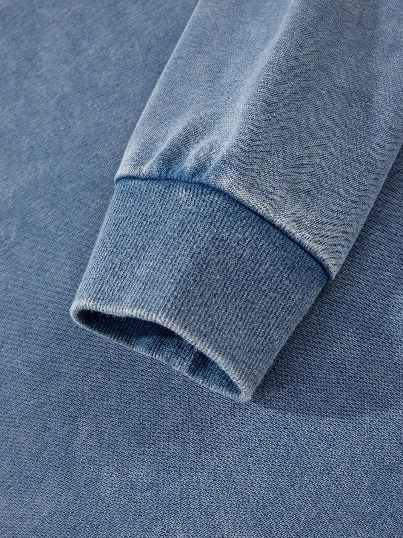 Lace Patchwork Detail Notched Neck Mineral Wash Baggy Sweatshirt Trendsi