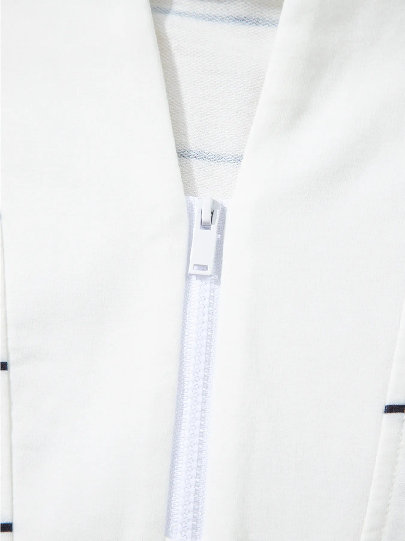 Striped Quarter Zip Sweatshirt with Relaxed Fit Trendsi