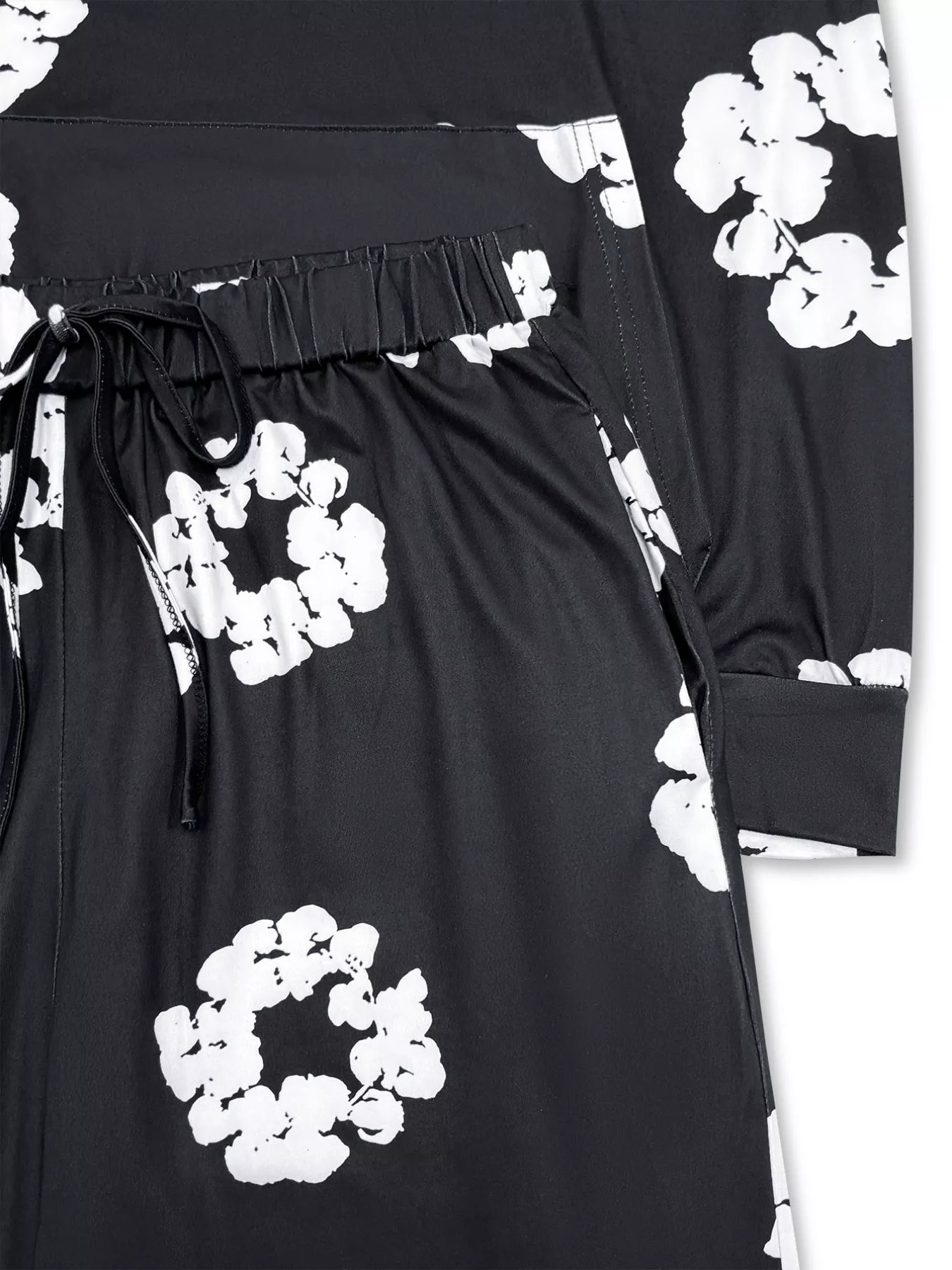 Printed Long Sleeve Hoodie and Pants Set Trendsi