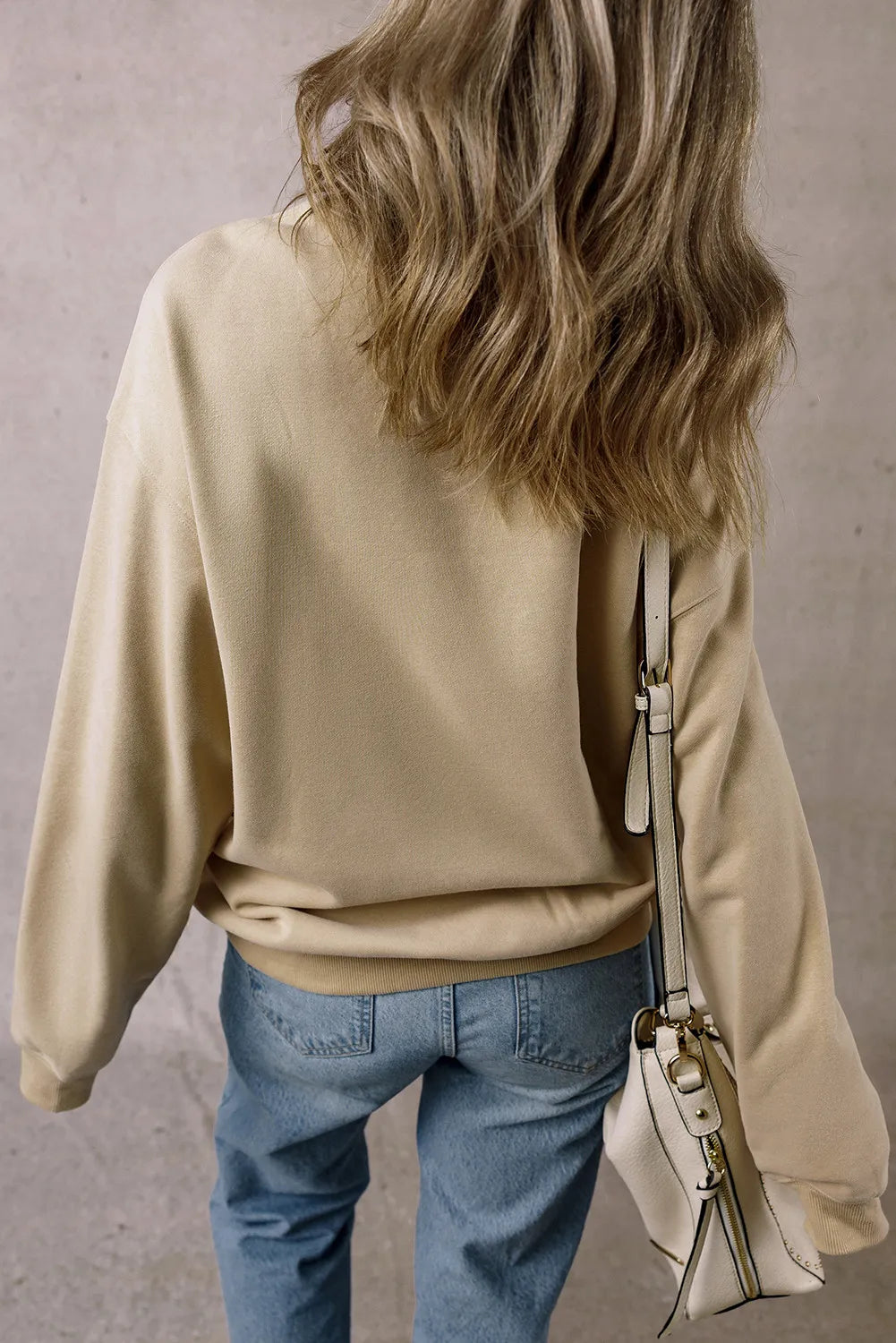THANKFUL Bow Round Neck Long Sleeve Sweatshirt Trendsi