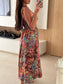 Striped Tie-Shoulder Midi Dress nicholesgifts