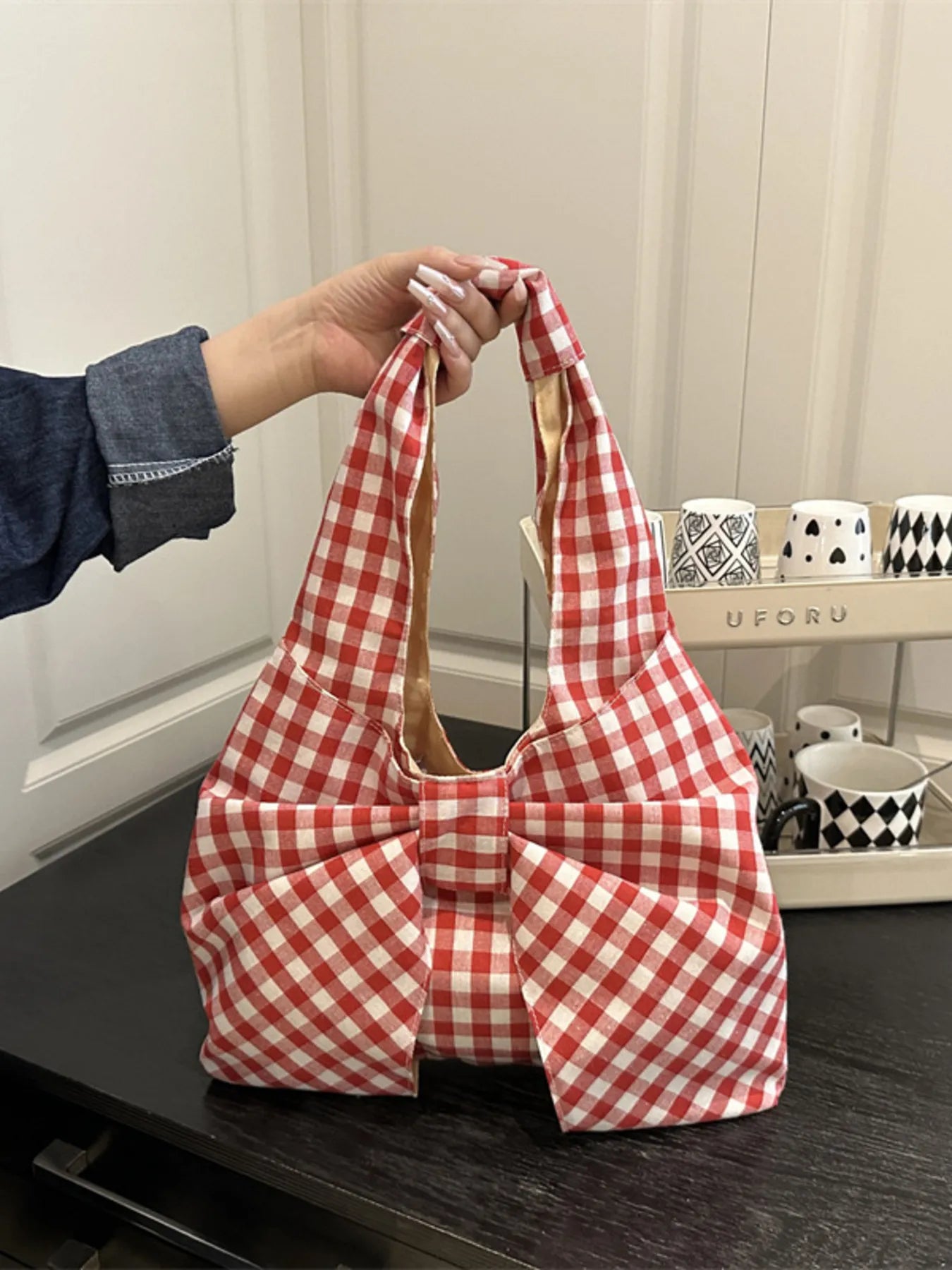 Ruched Bow Shoulder Bag Trendsi