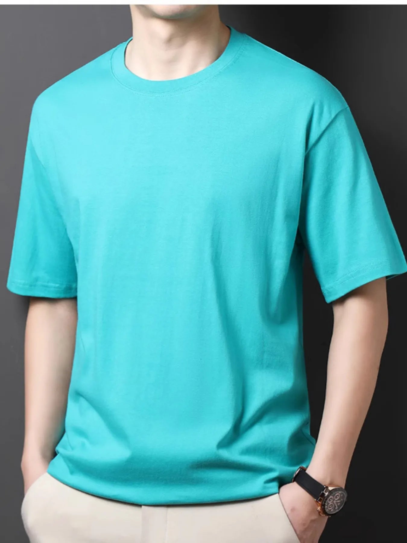 Men's Full Size Round Neck Half Sleeve T-Shirt Plus Size NicholesGifts