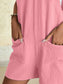 Full Size Knot Strap Romper with Pockets Plus Size nicholesgifts