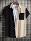 Men's Plus Size Classic Color Block Short Sleeve Shirt nicholesgifts
