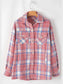 Plaid Button Up Long Sleeve Shacket nicholesgifts