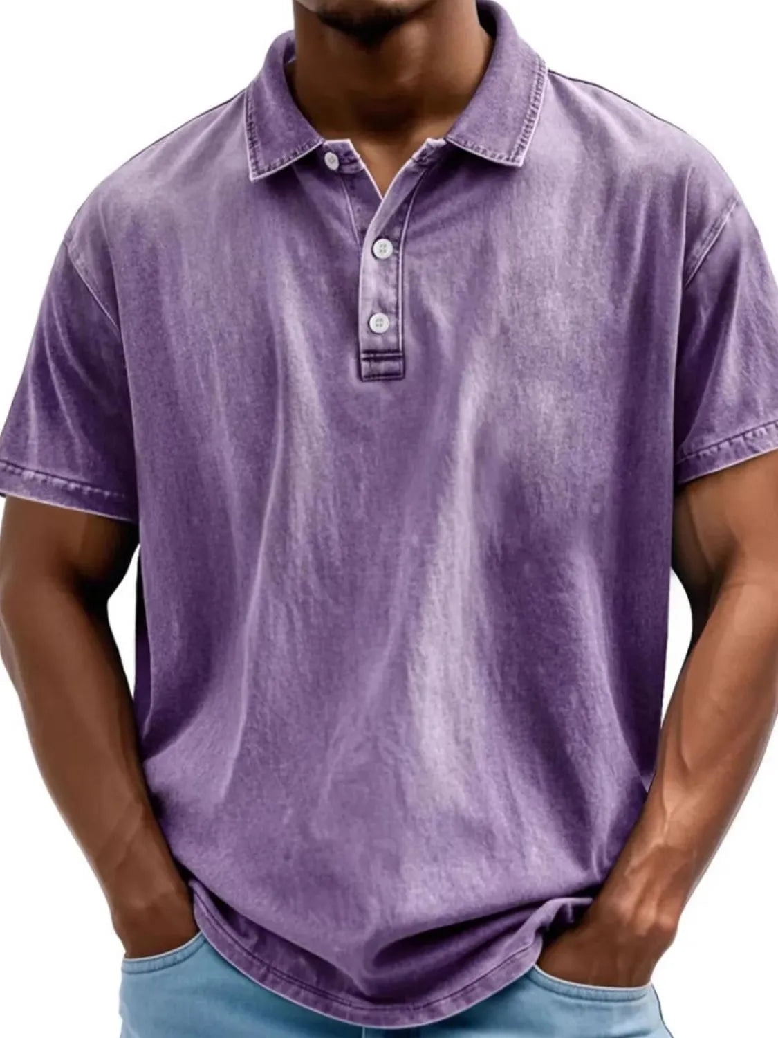 Men's Full Size Collared Neck Short Sleeve Polo Plus Size NicholesGifts
