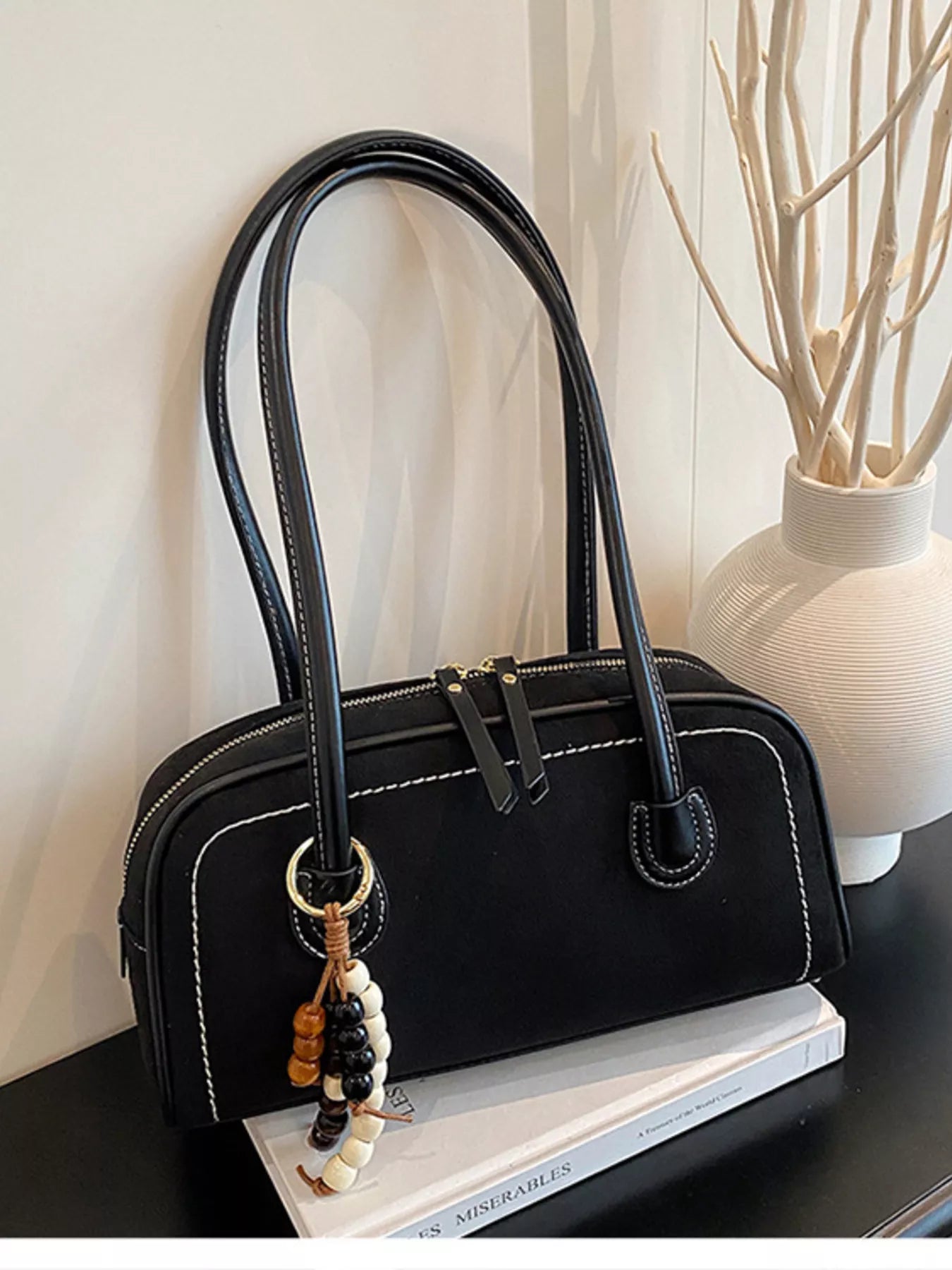 Zipper Closure Shoulder Bag nicholesgifts