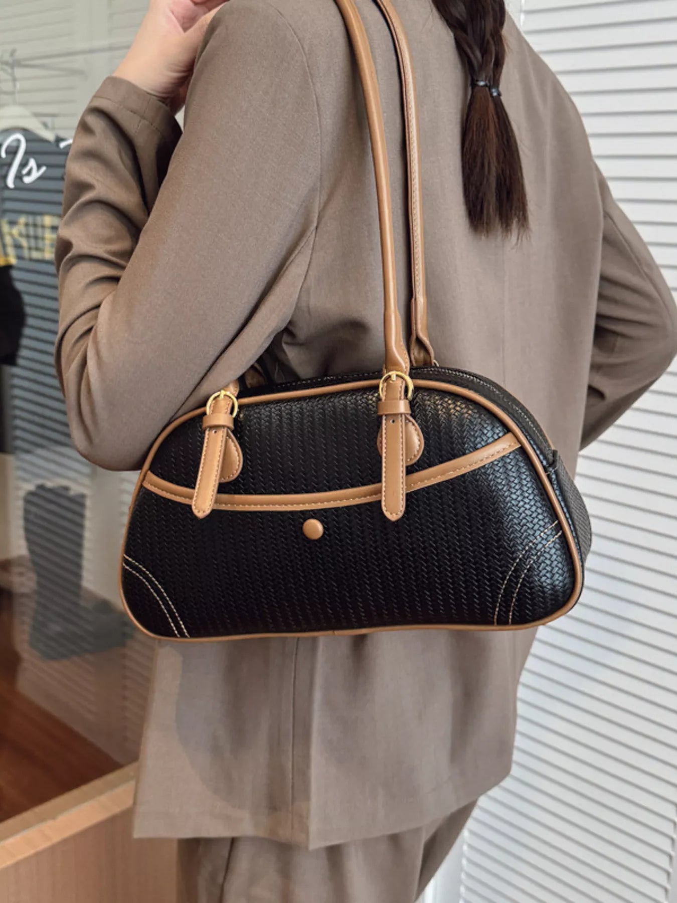 Vintage Buckle Shoulder Bag nicholesgifts