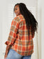 Mandy Plaid Dropped Shoulder Shirt nicholesgifts