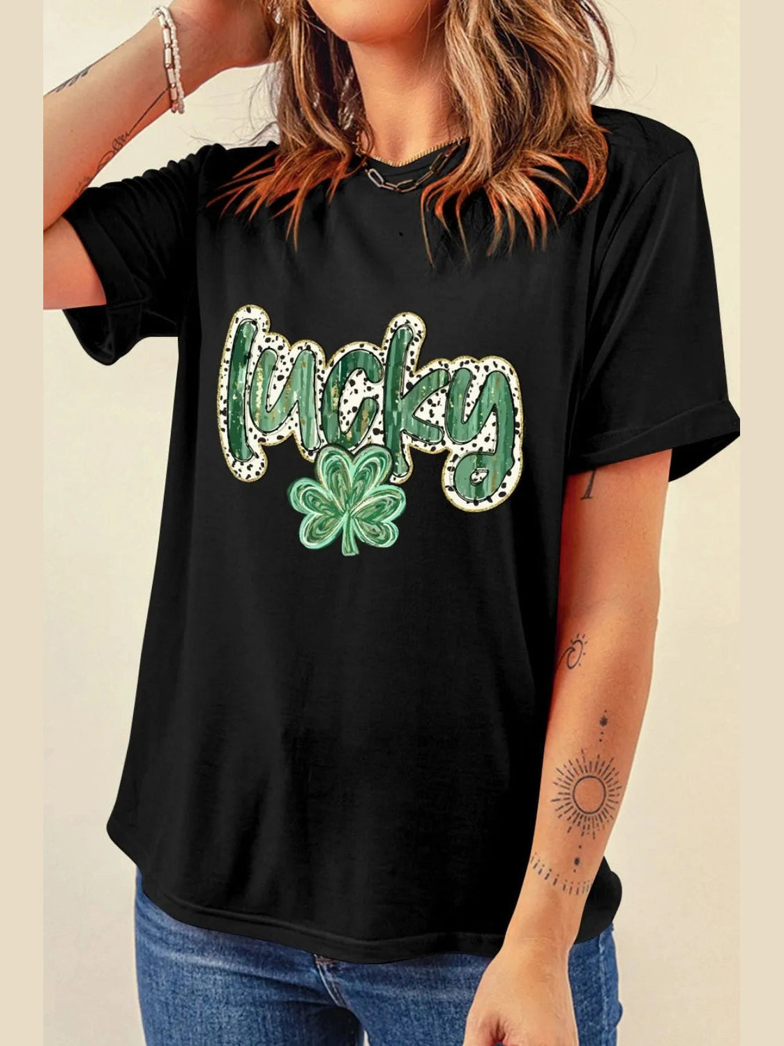 Lucky Clover Graphic T-Shirt nicholesgifts