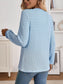 Striped Button Detail Long Sleeve Top nicholesgifts