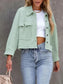 Button Up Long Sleeve Jacket nicholesgifts