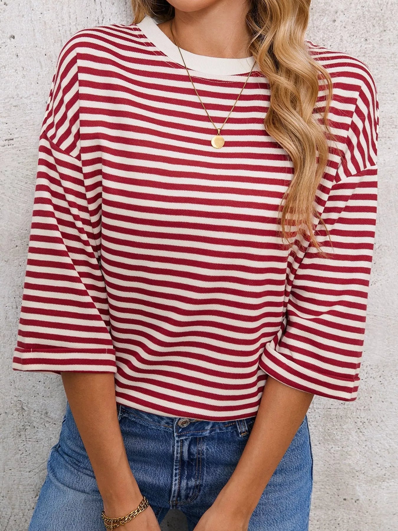 Striped Back Bow Tie T-Shirt nicholesgifts