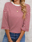 Striped Back Bow Tie T-Shirt nicholesgifts