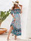 Floral Flounce Sleeve Midi Dress nicholesgifts