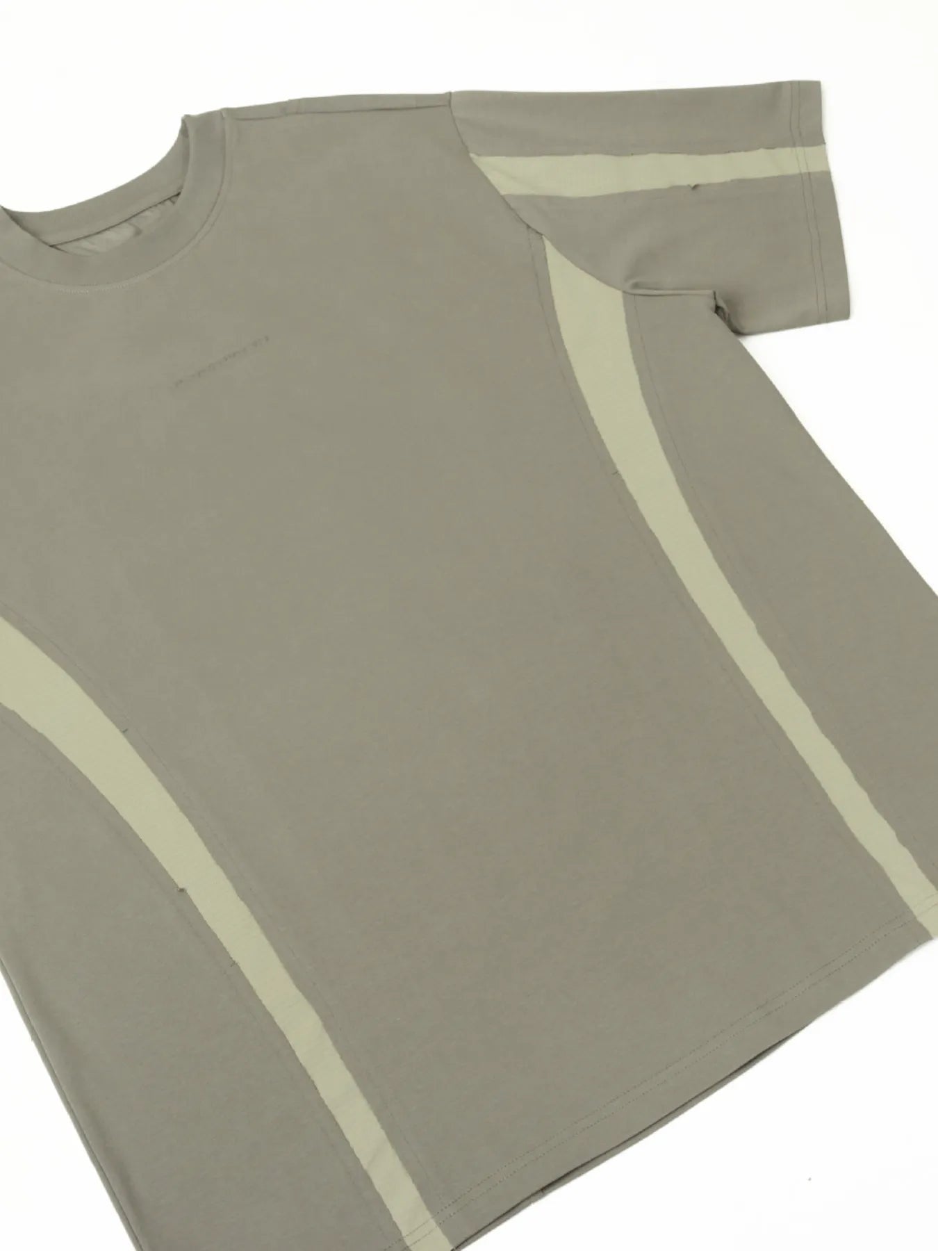 Men's Contrast Round Neck Short Sleeve T-Shirt Trendsi