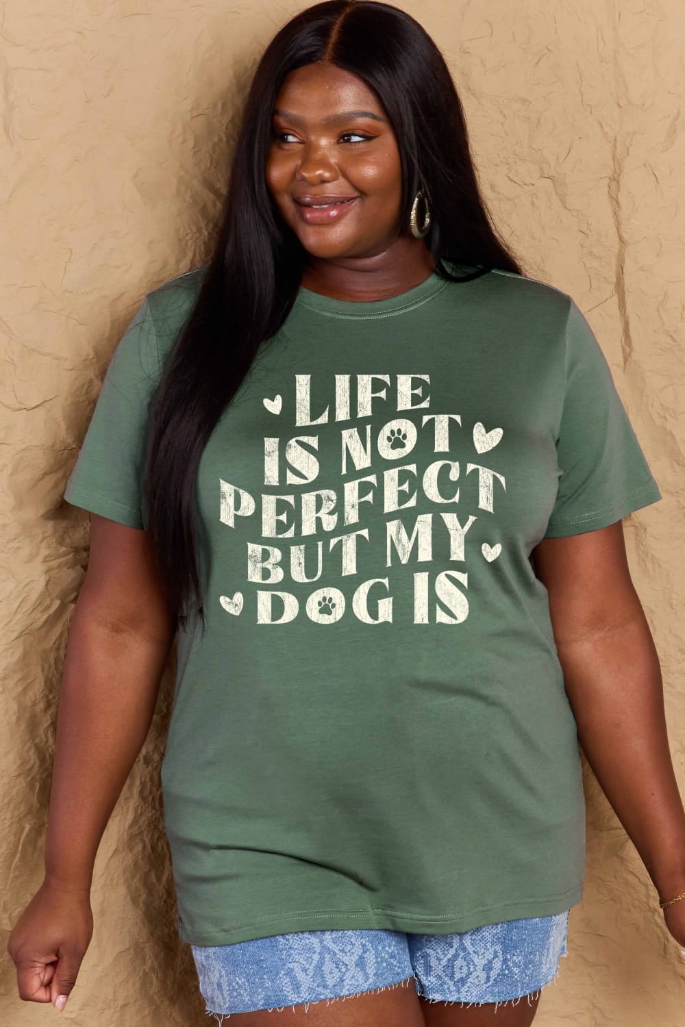 Simply Love Full Size Dog Slogan Graphic Cotton T-Shirt nicholesgifts