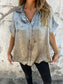 Full Size Collared Neck Short Sleeve Shirt Plus Size nicholesgifts