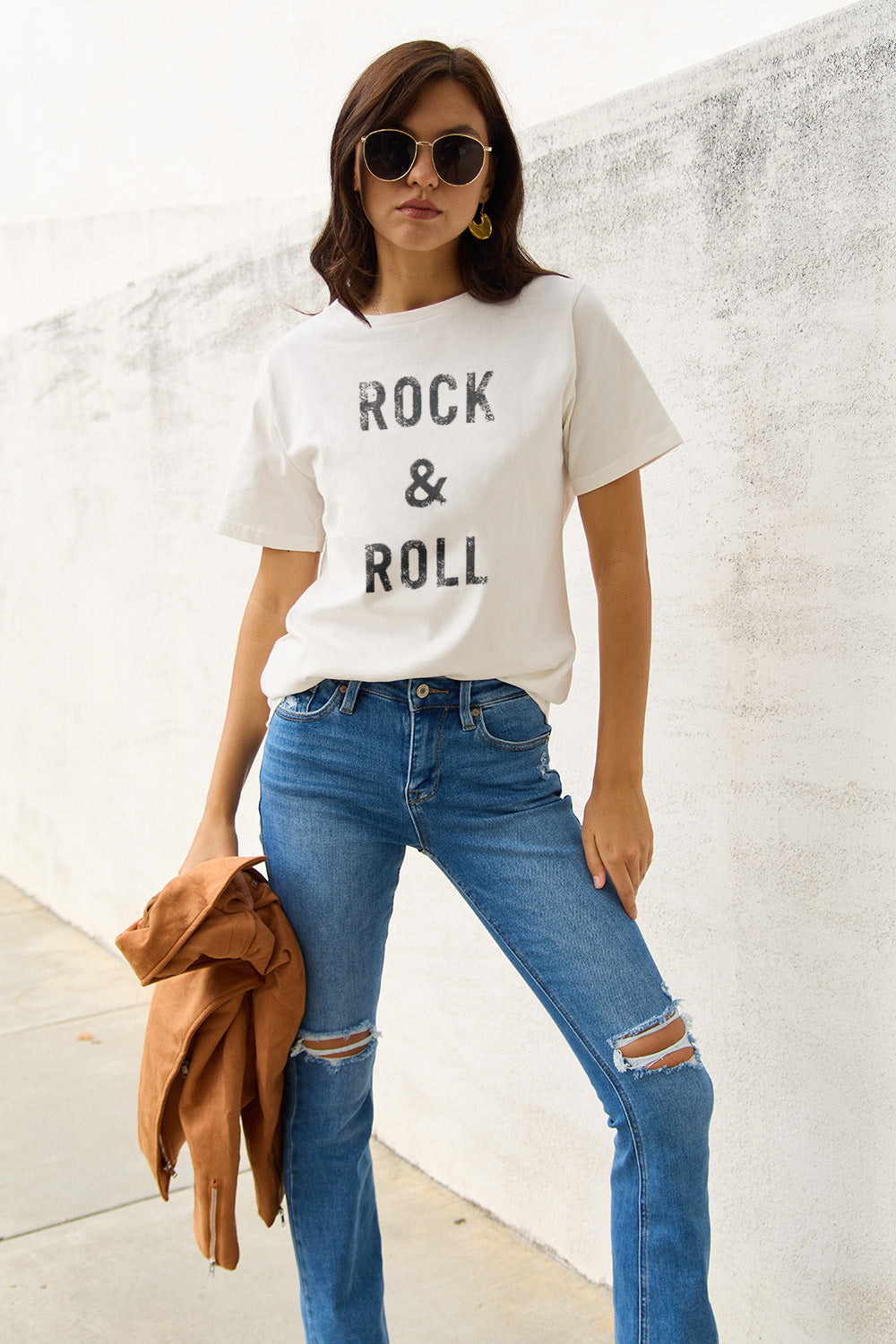 Simply Love Full Size ROCK & ROLL Short Sleeve T-Shirt nicholesgifts