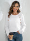Decorative Button Long Sleeve Sweater nicholesgifts
