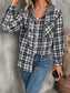 Plaid Long Sleeve Hooded Jacket nicholesgifts