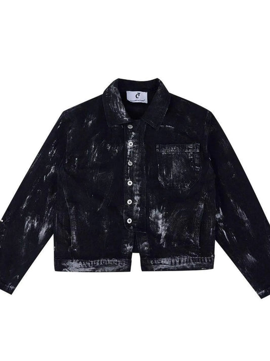 Men's Plus Size Button Up Long Sleeve Denim Jacket Trendsi