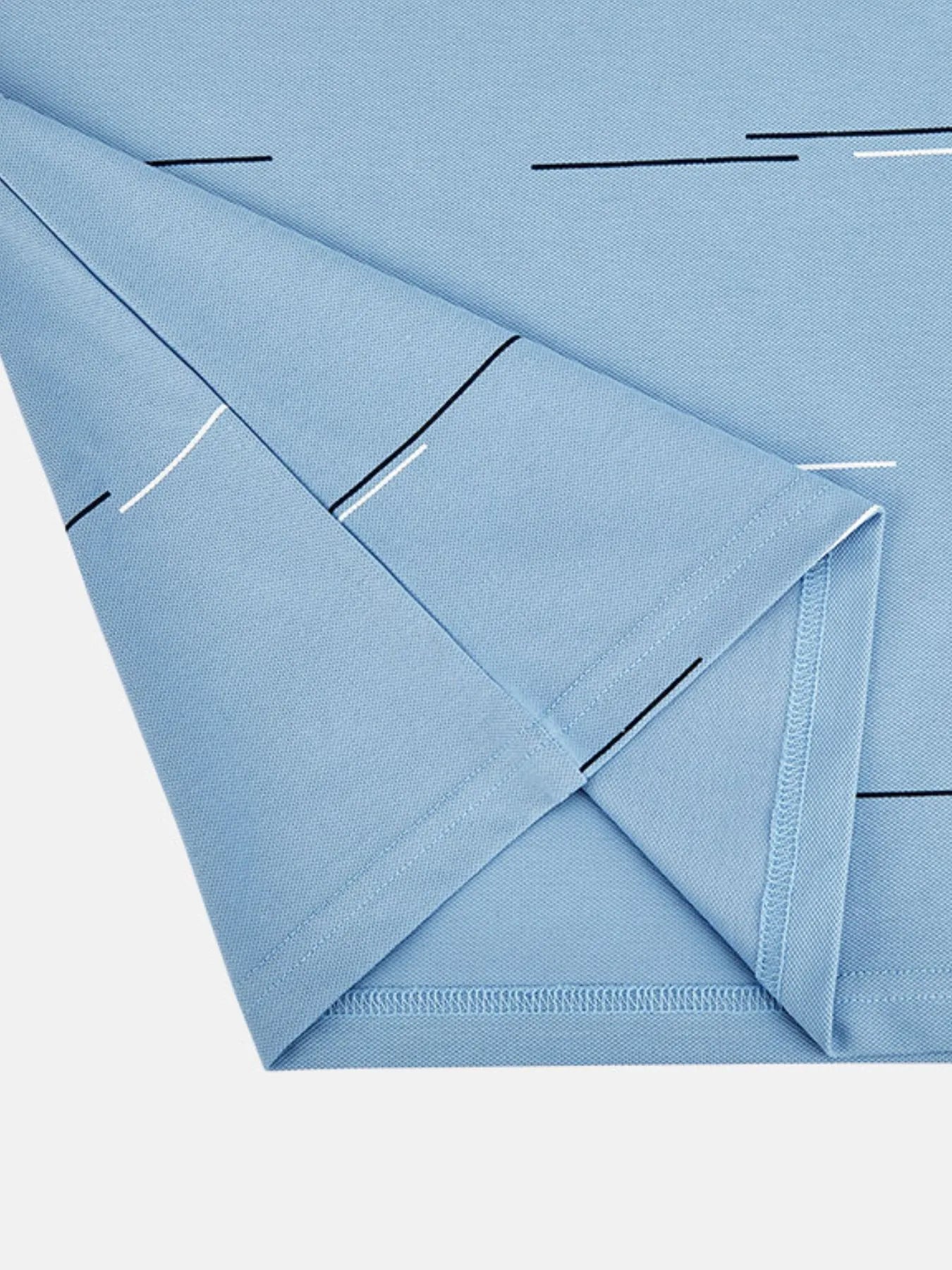 Men's Short Sleeve Collared Neck Striped Polo NicholesGifts
