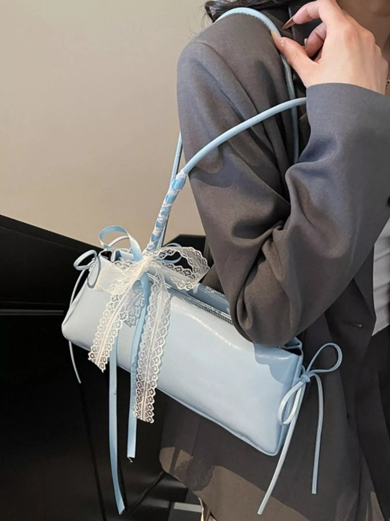 Lace Decor Shoulder Bag nicholesgifts