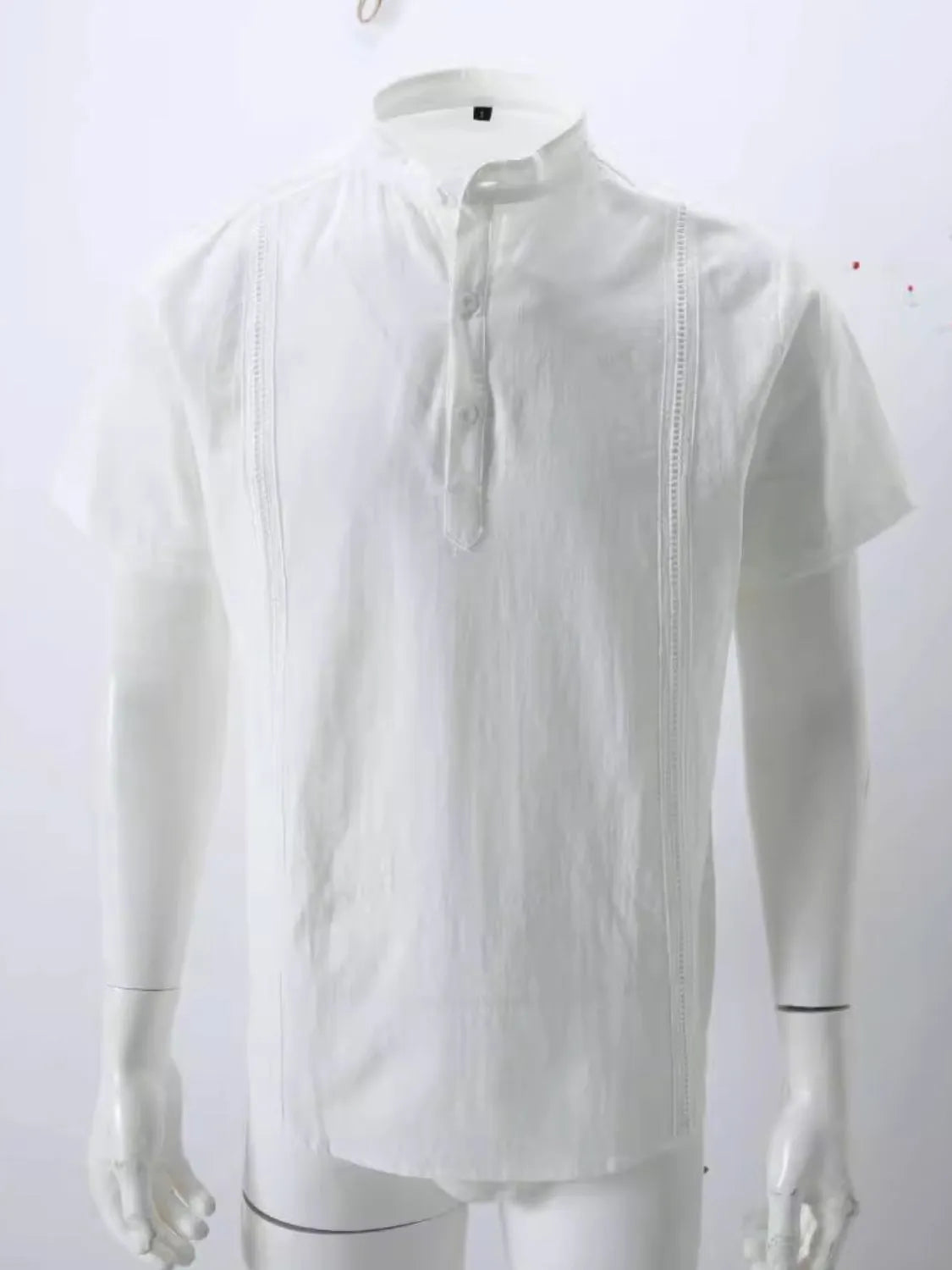 Men's Full Size Button Detail Short Sleeve Shirt Plus Size NicholesGifts