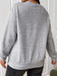 Textured Round Neck Sweatshirt nicholesgifts