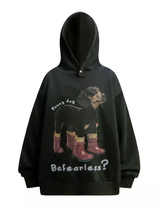 Men's Dog Graphic Long Sleeve Hoodie NicholesGifts