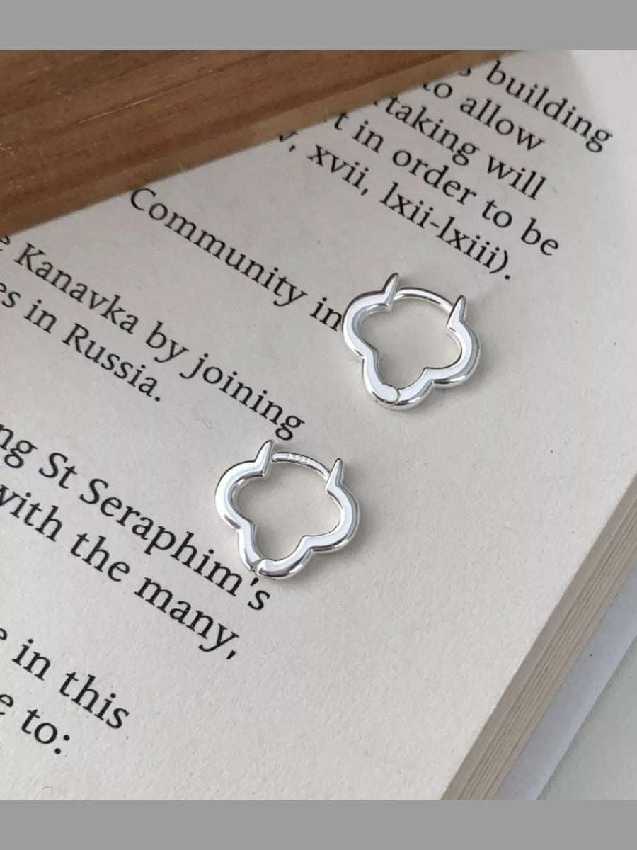 925 Sterling Silver Four Leaf Clover Earrings Trendsi
