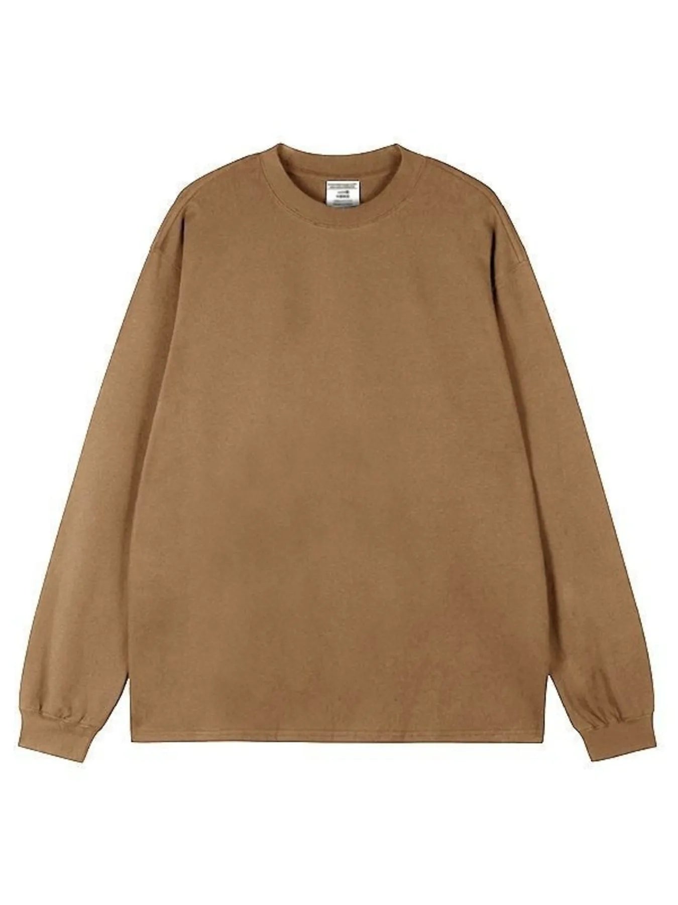 Men's Plus Size Round Neck Long Sleeve T-Shirt Trendsi