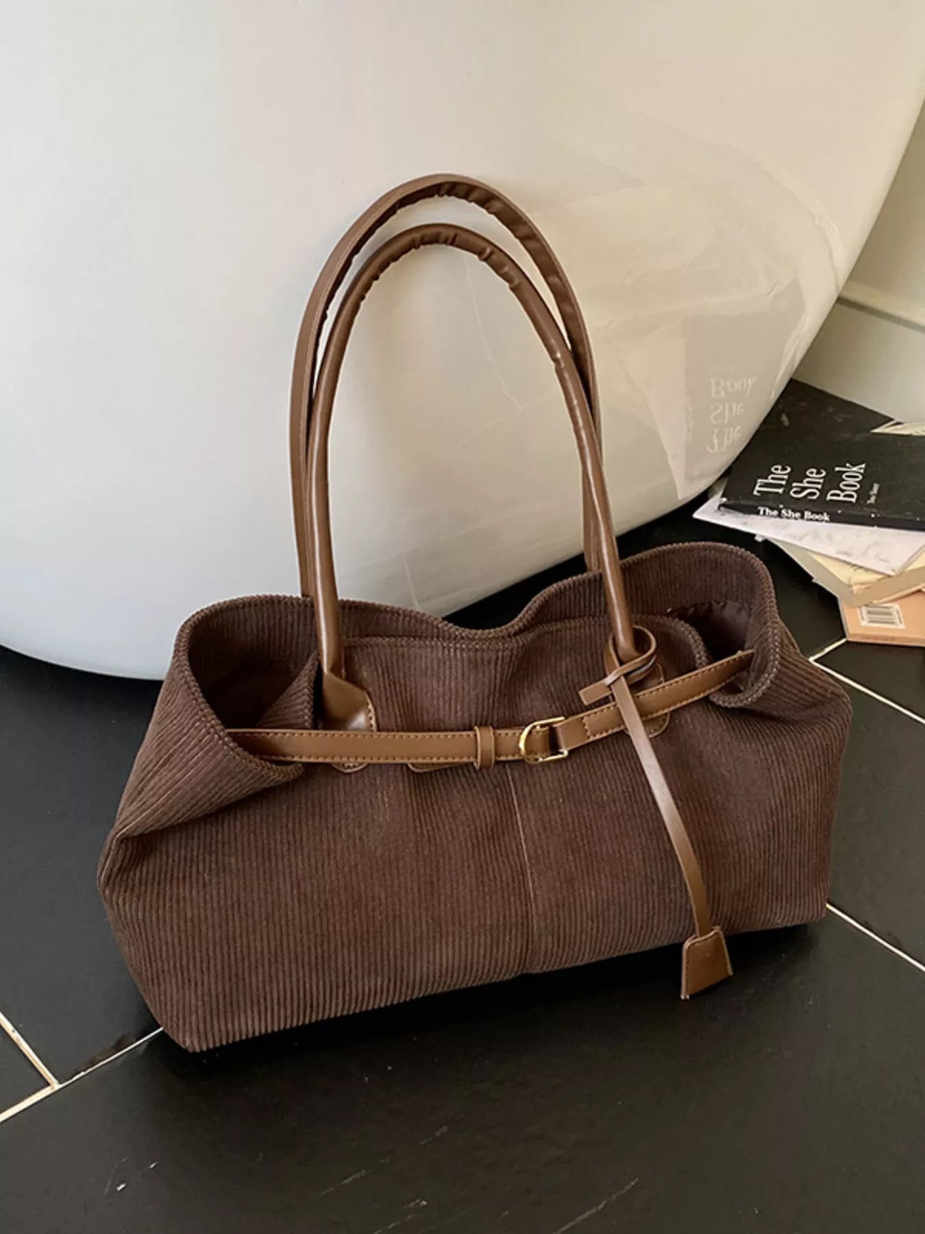 Buckle Decor Shoulder Bag nicholesgifts
