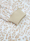 Leopard Ruffle Detail Ribbed Trim Round Neck Sweatshirt nicholesgifts