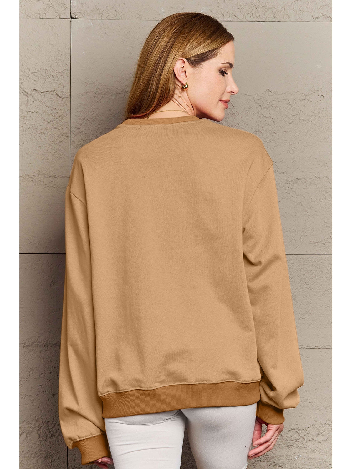 Women Simply Love Full Size Never Too Cold For Iced Coffee Round Neck Sweatshirt nicholesgifts