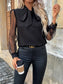 Honey Tie Neck Long Sleeve Blouse nicholesgifts