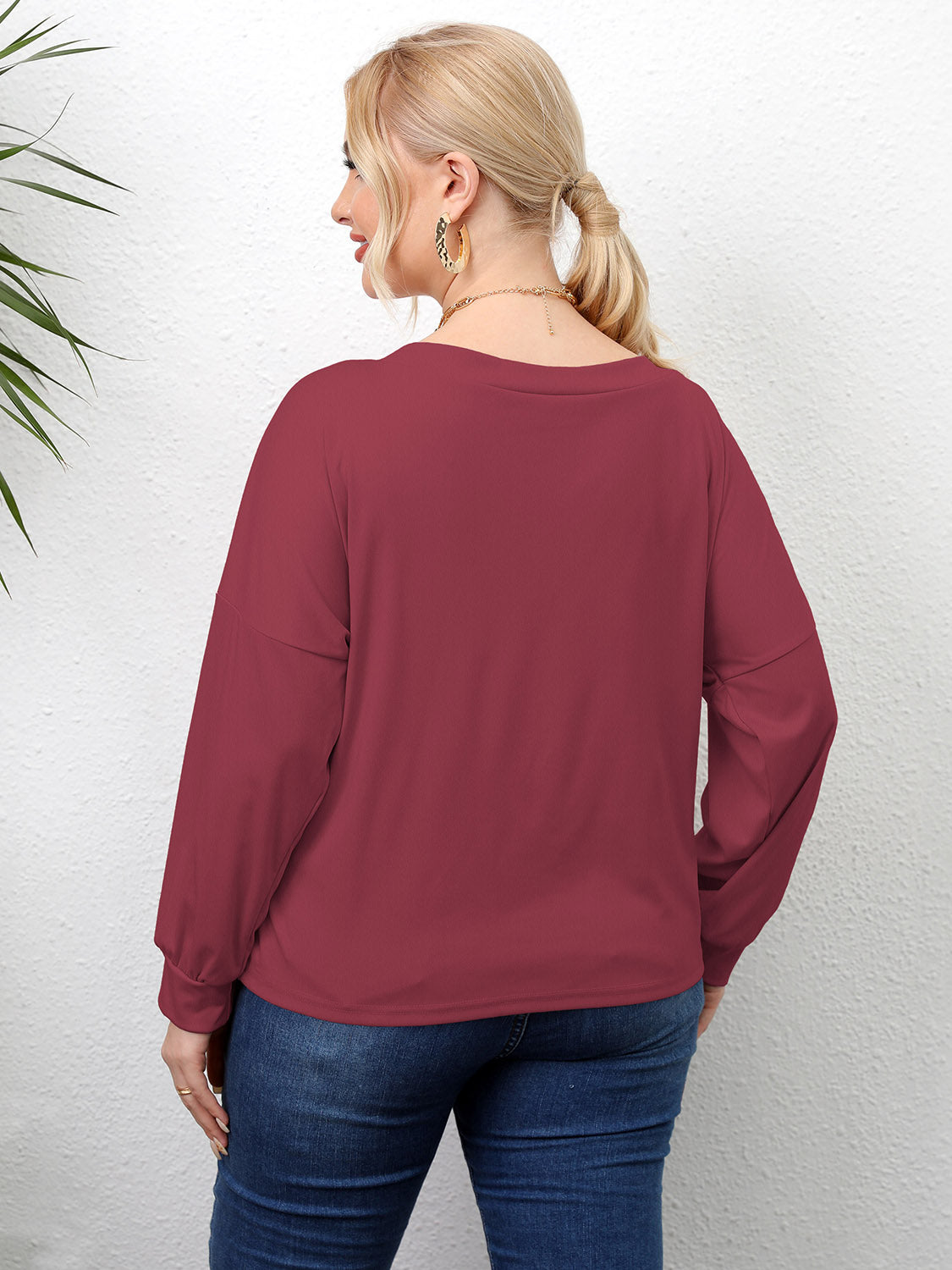 Plus Size Twisted Drop Shoulder T-Shirt NicholesGifts