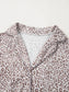 Leopard Button Down Long Sleeve Top and Pants Lounge Set nicholesgifts