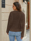 Openwork Surplice Long Sleeve Sweater nicholesgifts