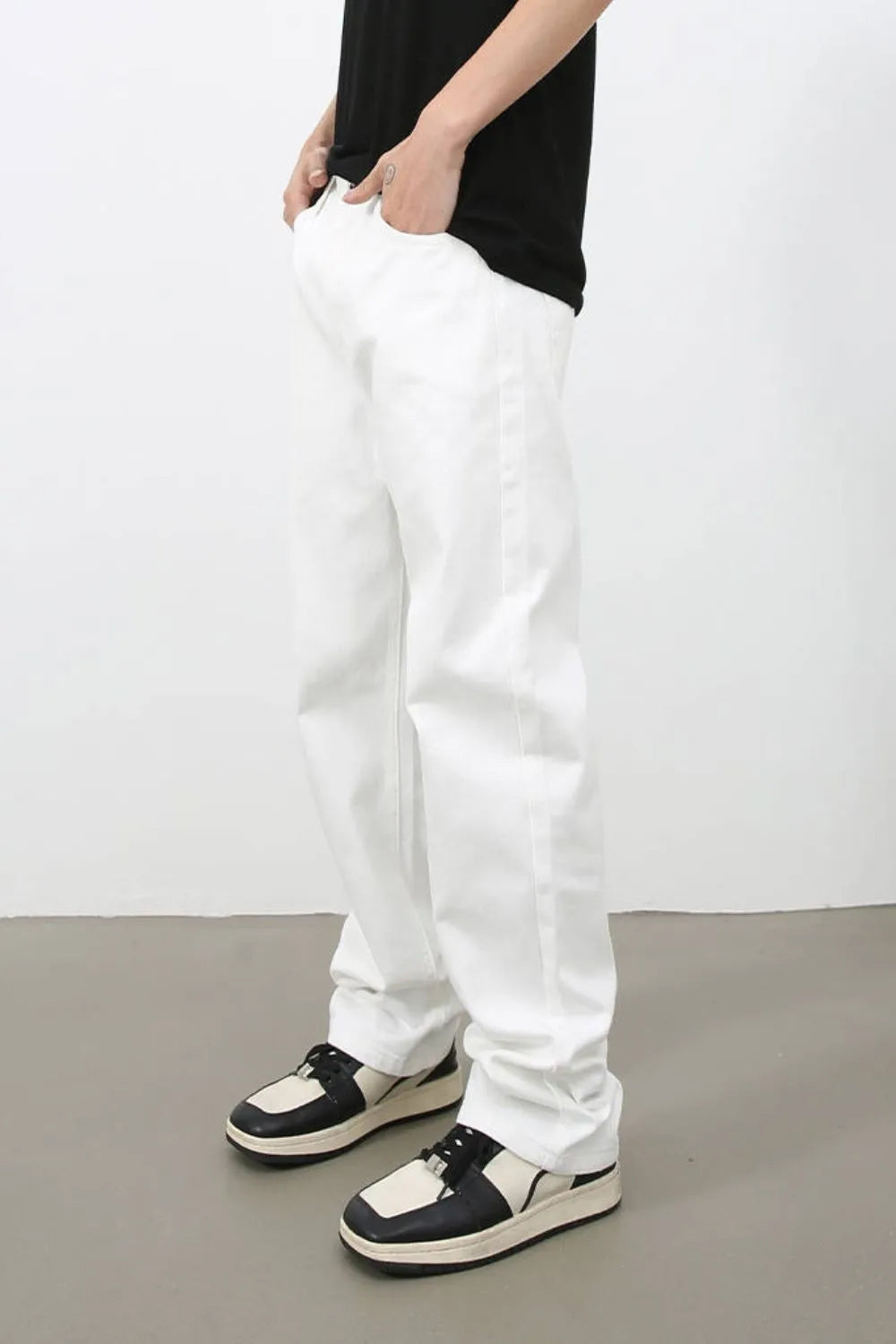 Men's Mid Rise Jeans with Pockets Trendsi