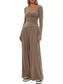 Casual Long Sleeve Top and Wide Leg Pants Set nicholesgifts