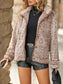 Fuzzy Pocketed Button Up Jacket nicholesgifts