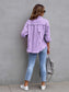 Distressed Drop Shoulder Denim Jacket nicholesgifts