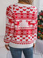 Christmas Element Round Neck Long Sleeve Sweater nicholesgifts